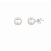 Silver 6Mm Freshwater Pearl Earring